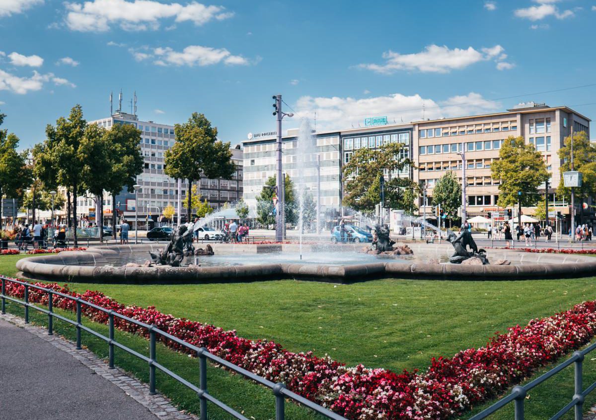 Fotogoals Fotospot Location für Instagram Fotoshooting Fotos | Tritonenbrunnen – Friedrichsplatz Mannheim